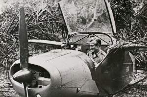 Graf Rosen in getarntem Flugzeug