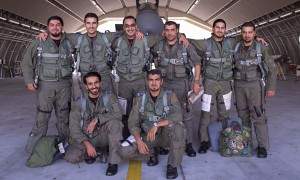 Saudi Press Agency photograph of eight Saudi pilots who took part in a mission against Isis